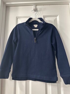 Boys Navy Quarter-Zip Pullover